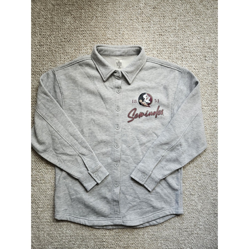 Florida State Seminoles Gameday Couture Button Up Collared Overshirt  Size S
